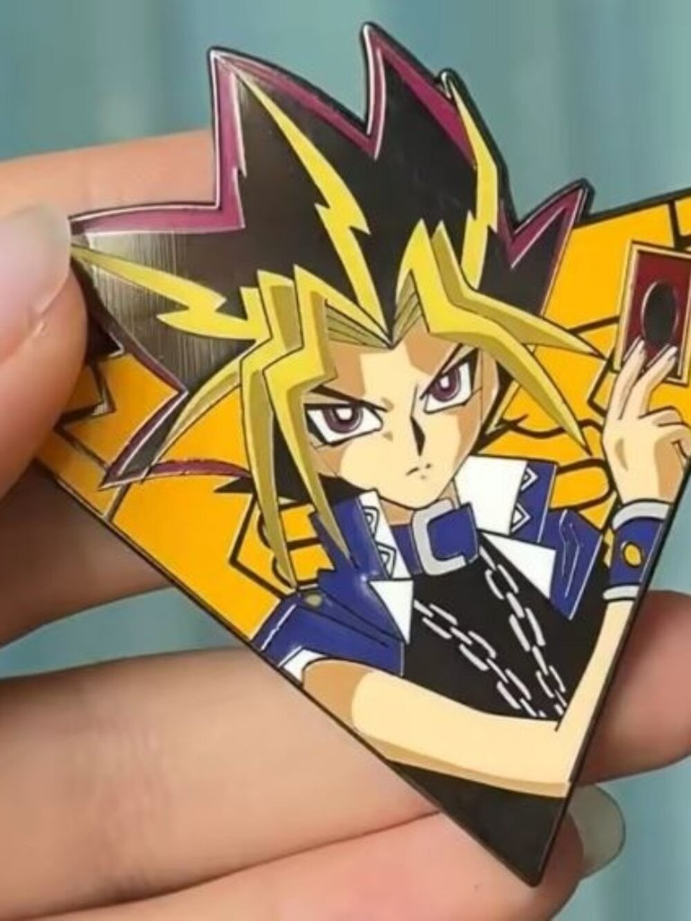 Yami Yugi Enamel Pin – Yu-Gi-Oh! Millennium Puzzle Duel Pose